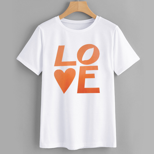 Love Graphic T-Shirt with Heart Design