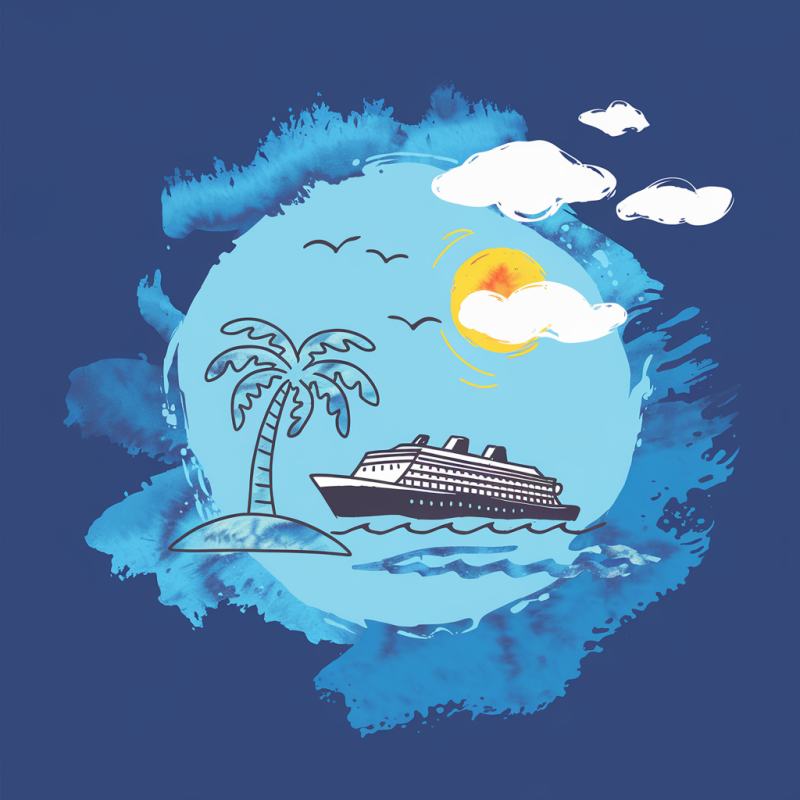 BrandCruiseShip Cotton Summer T-Shirt