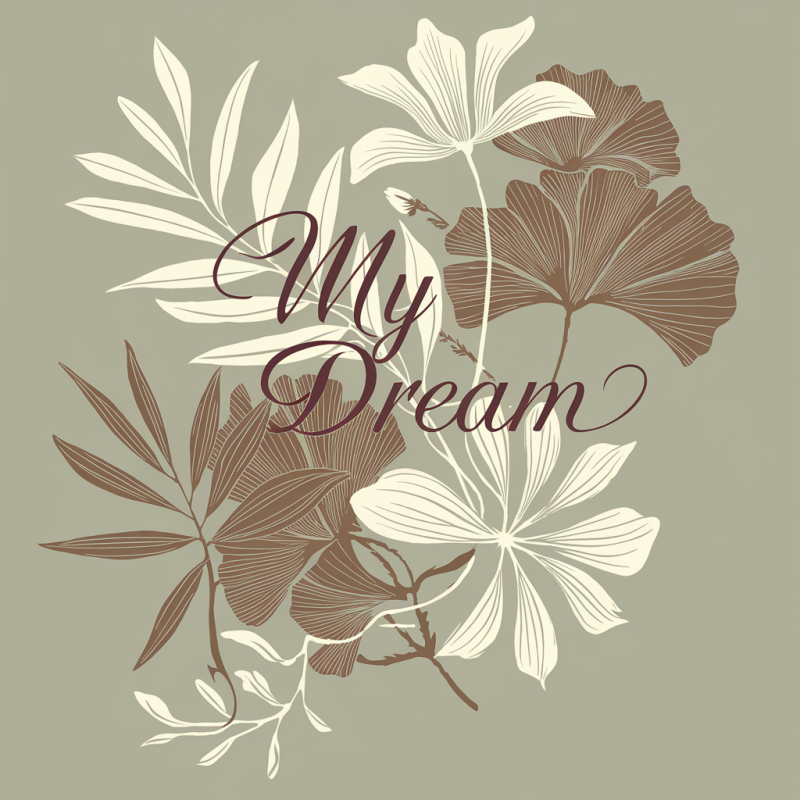 Floral Graphic T-Shirt with 'My Dream' Design