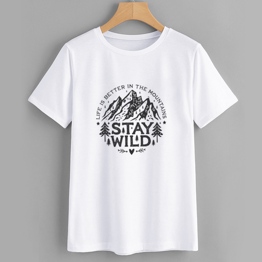 Stay Wild Mountain Graphic T-Shirt