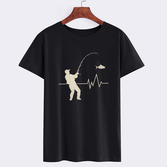 Angler's Heartbeat Fishing T-Shirt