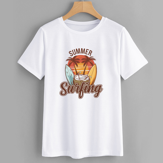 Summer Surfing Graphic T-Shirt