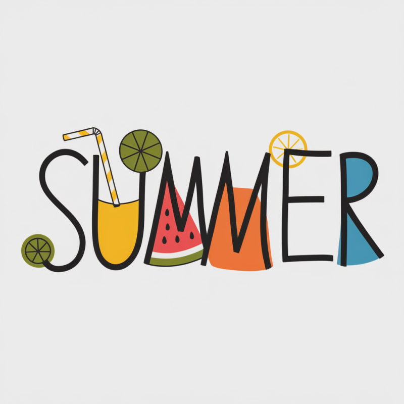 Summer Vibes Graphic T-Shirt with Fruit Design