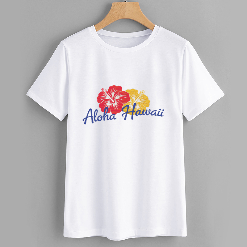 Aloha Hawaii Hibiscus Floral T-Shirt