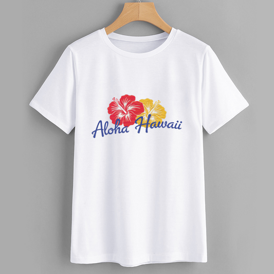 Aloha Hawaii Hibiscus Floral T-Shirt