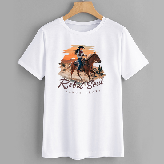 Rebel Soul Ranch Heart Cowgirl T-Shirt