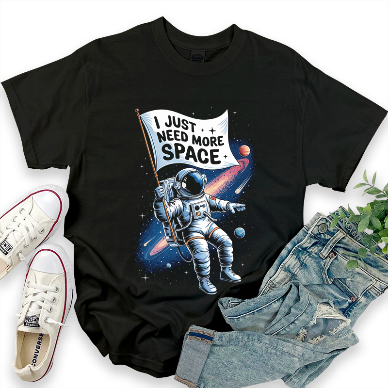 Space Pattern 'I JUST NEED MORE SPACE' T-Shirt