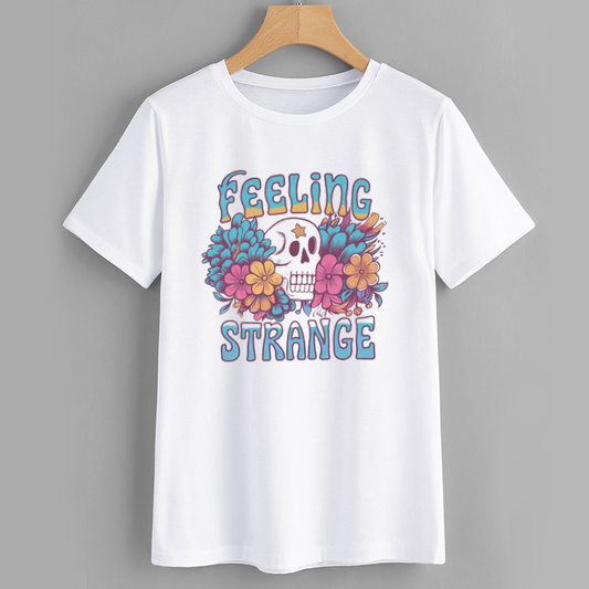 Graphic Skull Floral Cotton T-Shirt