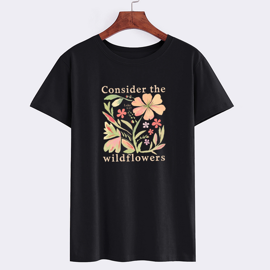 Wildflowers Graphic Tee - Inspirational Floral T-Shirt