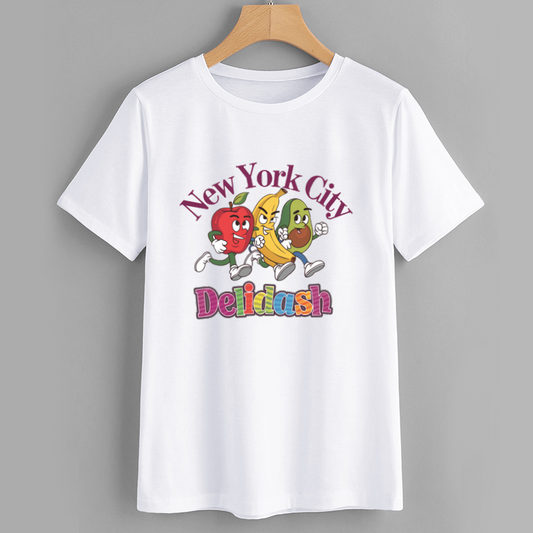 New York City Delidash Funny Fruit Graphic T-Shirt