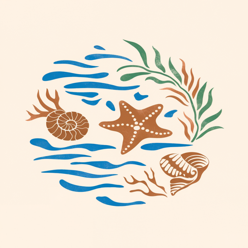 Ocean Life Graphic T-Shirt for Casual Wear