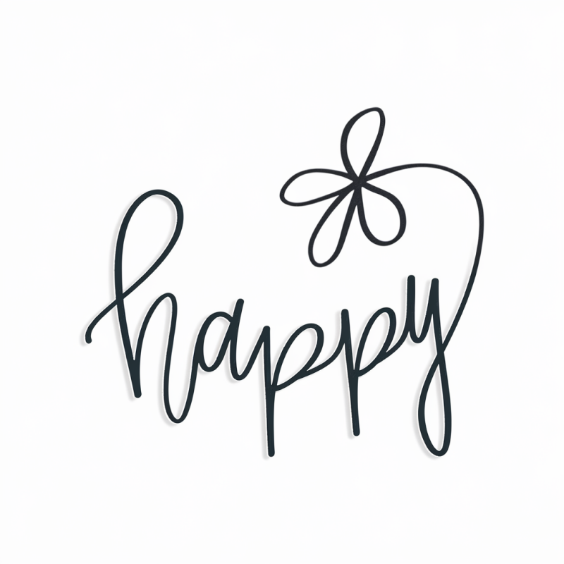 Happy Graphic White T-Shirt