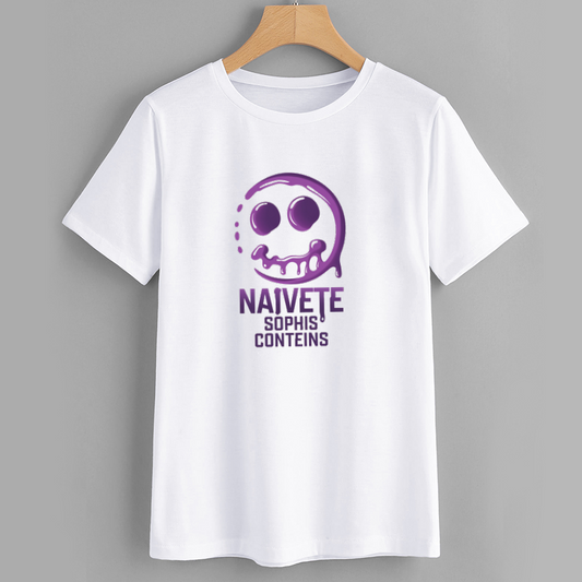 Naivete Graphic T-Shirt with Dripping Smile Design
