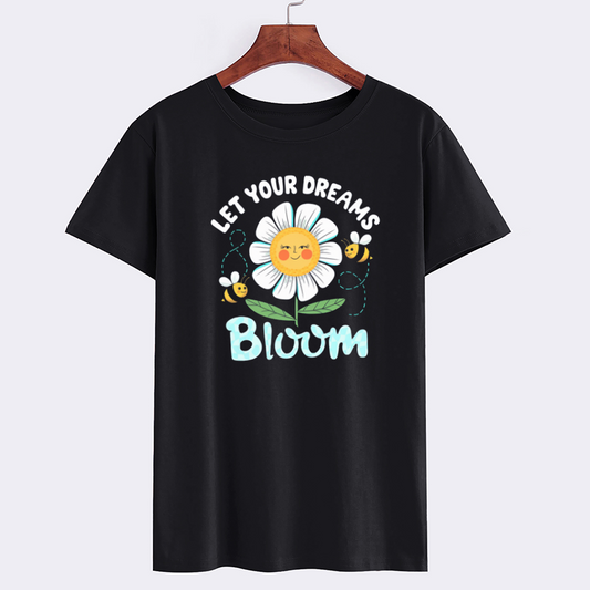 BloomBee Cotton Black T-Shirt
