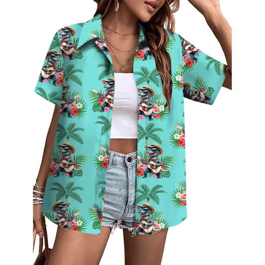 Hawaiian Dinosaur Pattern Shirt