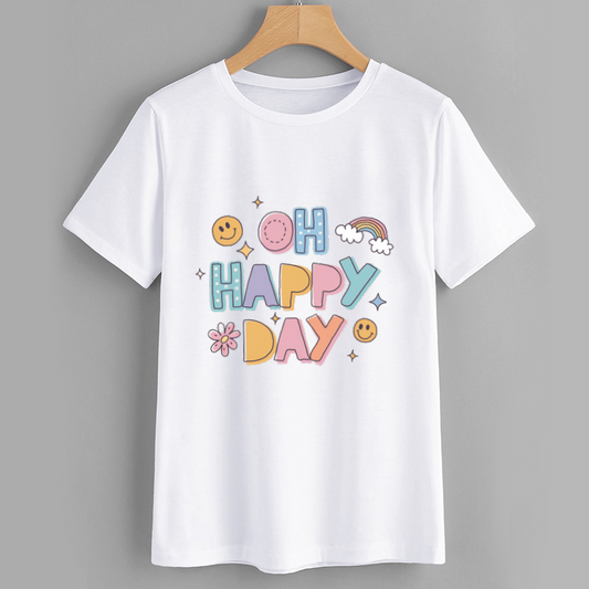 BrightHappy Cotton Graphic T-Shirt