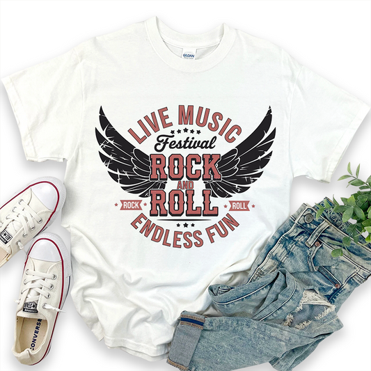 Live Music Festival ROCK AND ROLL T-shirt