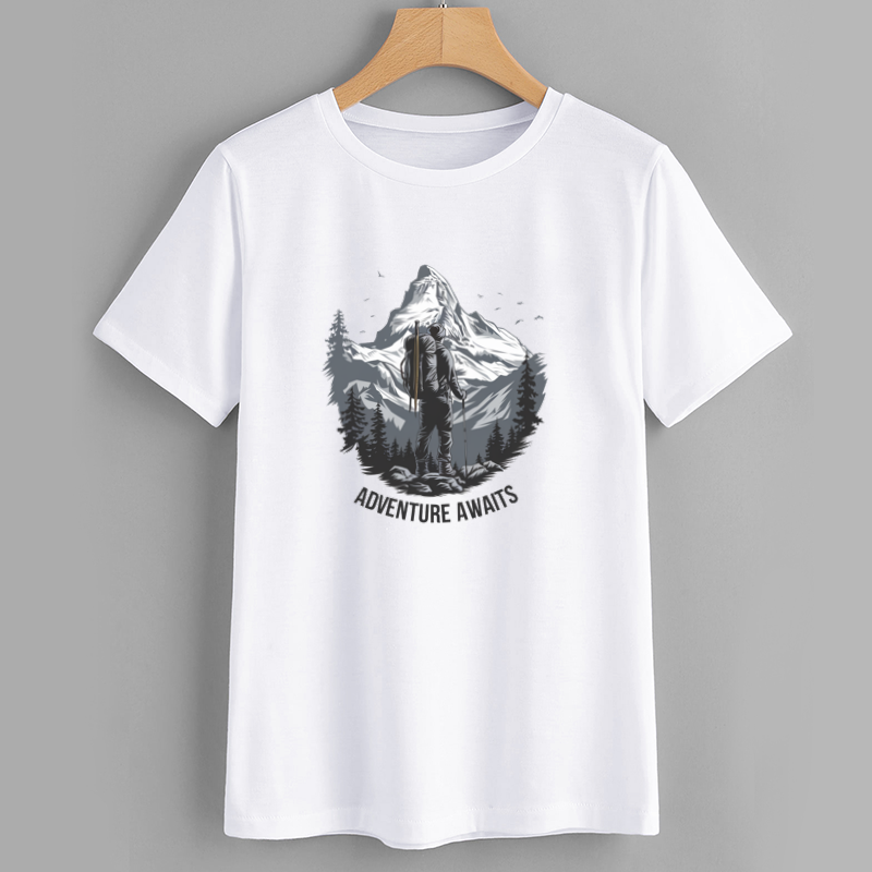 Adventure Awaits Graphic T-Shirt - Outdoor Mountain Tee
