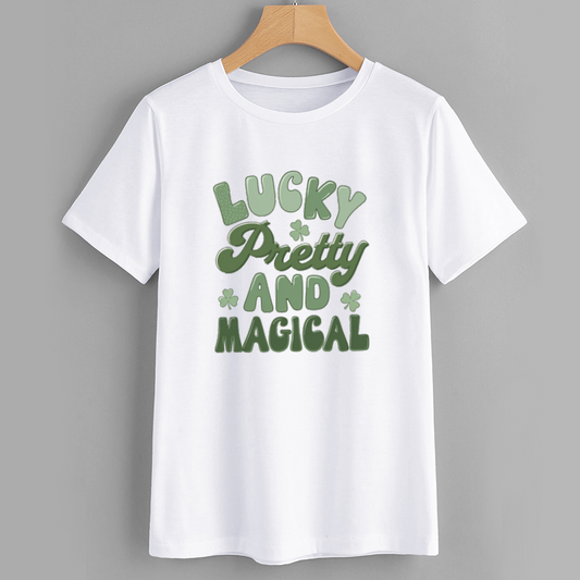 Brand Lucky Pretty and Magical Cotton T-Shirt