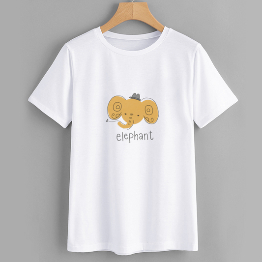 Cute Elephant Graphic T-Shirt for Kids