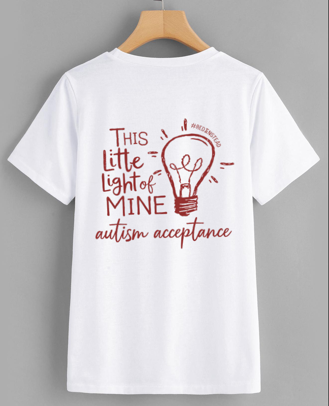 Autism Acceptance Light Bulb T-Shirt