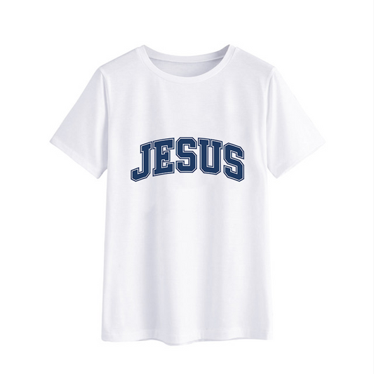 Classic Jesus Graphic T-Shirt - White Cotton Tee