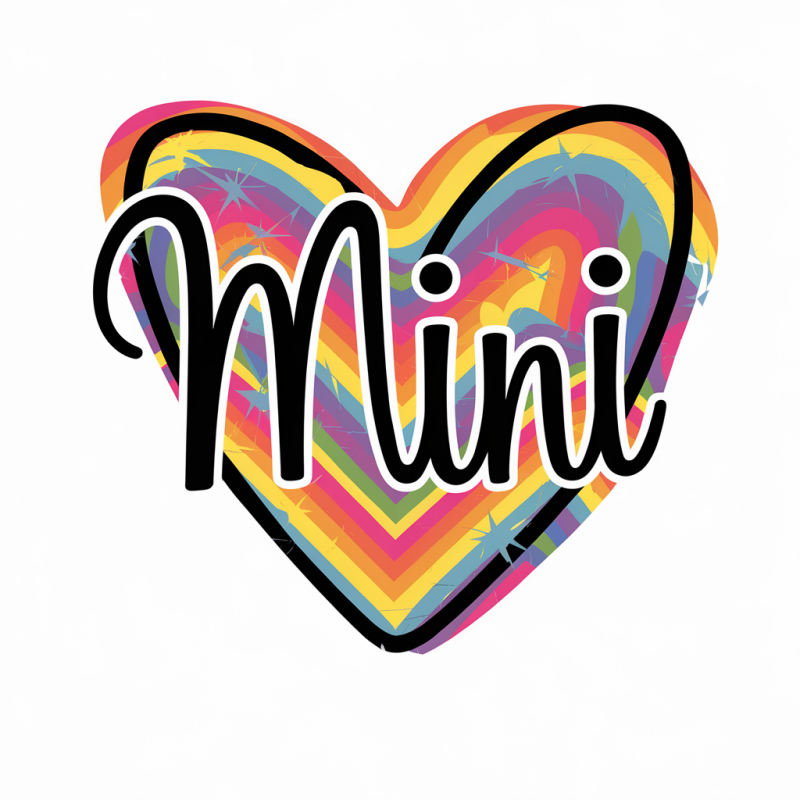 Mini Colorful Heart Graphic T-Shirt