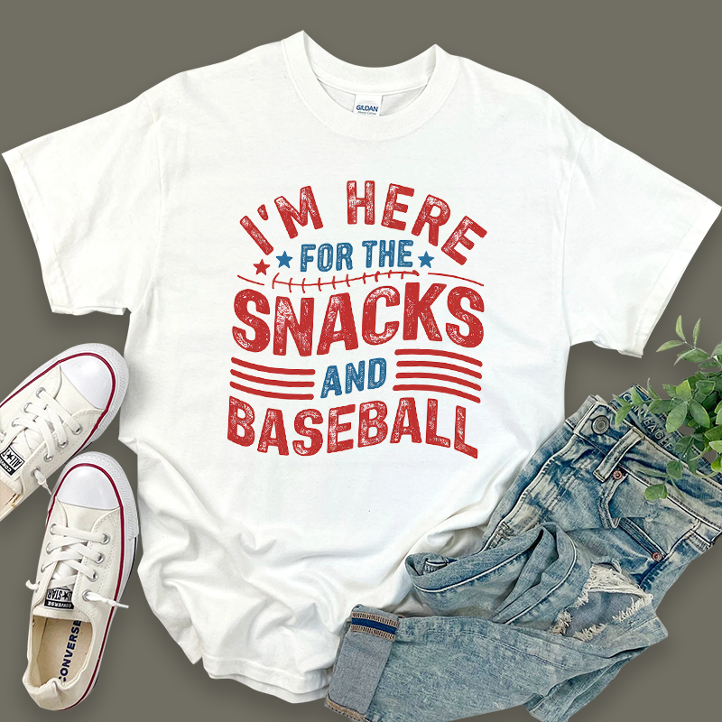 I'm Here For The Snacks And Baseball T-Shirt