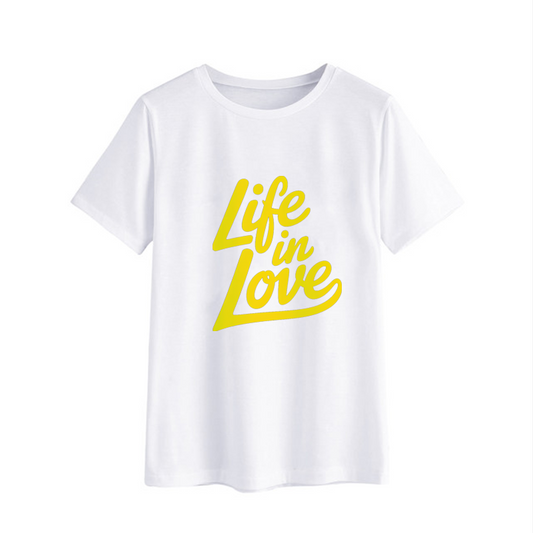 Life in Love Graphic White T-Shirt
