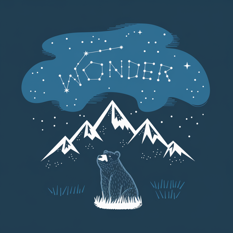 Wonder Bear Graphic T-Shirt - Nature Inspired Casual Wear