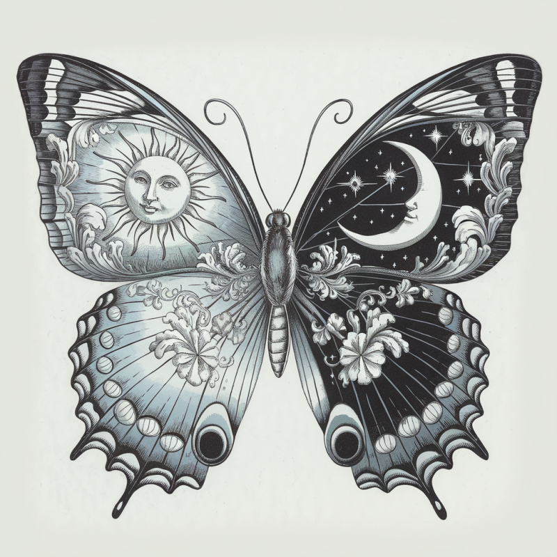 Artistic Butterfly Graphic T-Shirt - Unique Nature Inspired Design