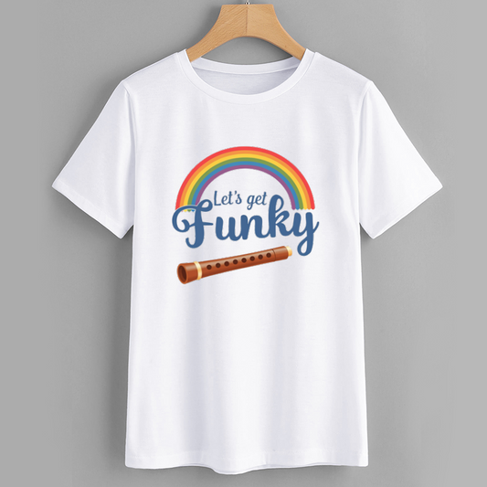 Funky Rainbow Music Graphic T-Shirt