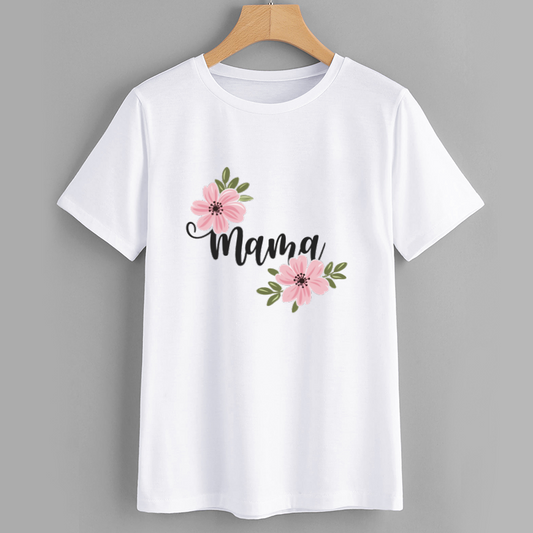 Blooming Mama Floral Cotton Graphic T-Shirt