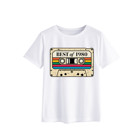 Retro Best of 1980 Music Cassette T-Shirt