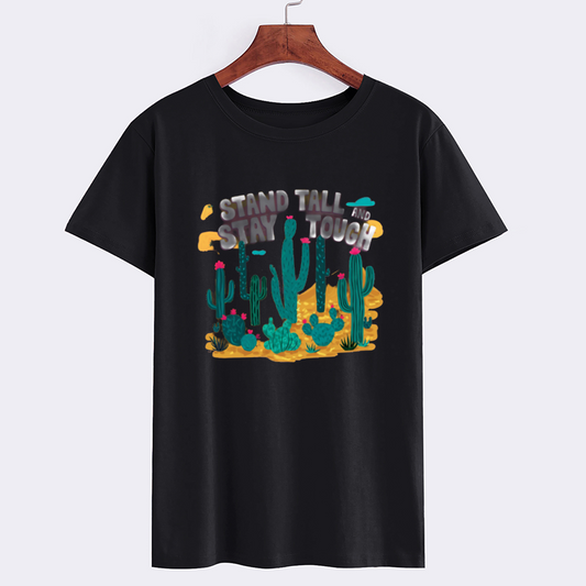 Stand Tall and Stay Tough Cactus Graphic T-Shirt