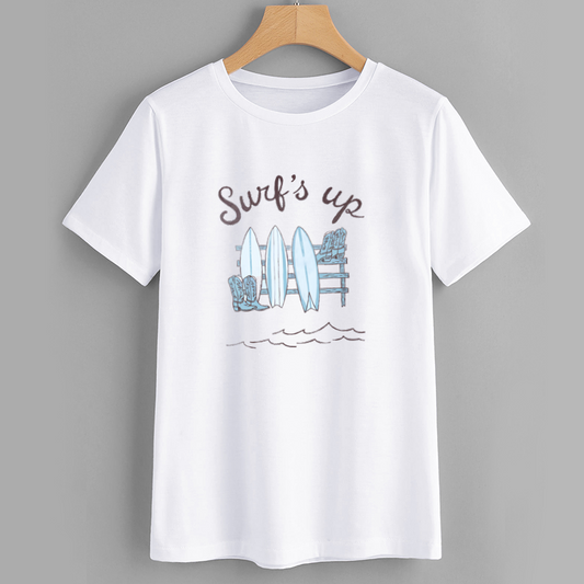 Surf's Up Graphic T-Shirt for Beach Lovers
