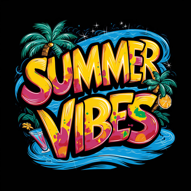 Casual Vacation Print T-shirt