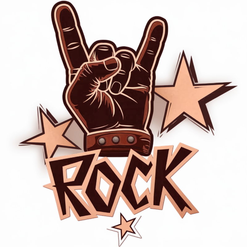 Rock Hand Gesture Graphic T-Shirt