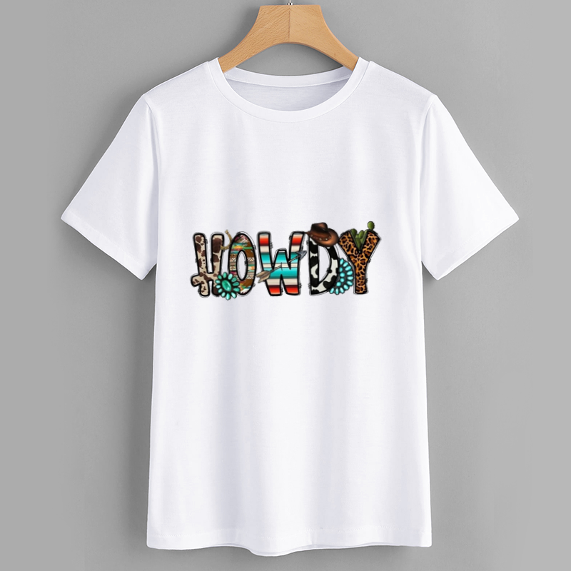 Howdy Graphic Tee - Unique Cowboy Style White T-Shirt