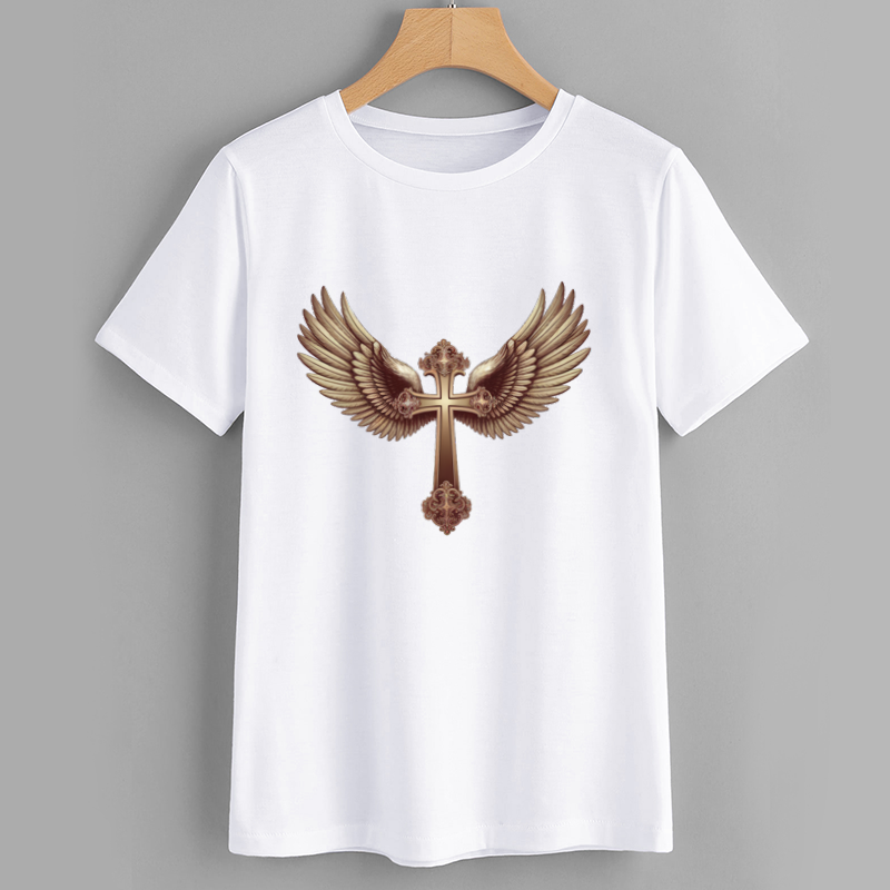 Winged Cross Graphic T-Shirt
