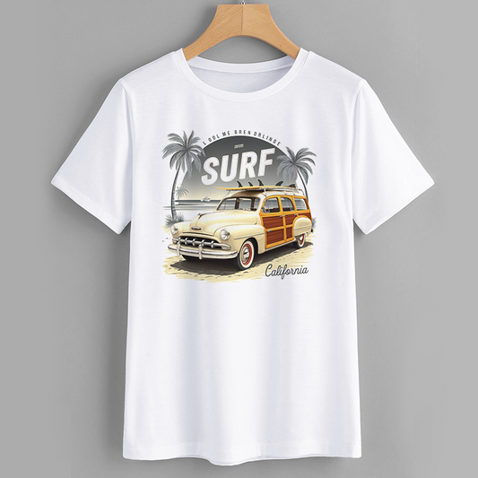 California Surf Vintage Car Graphic T-Shirt