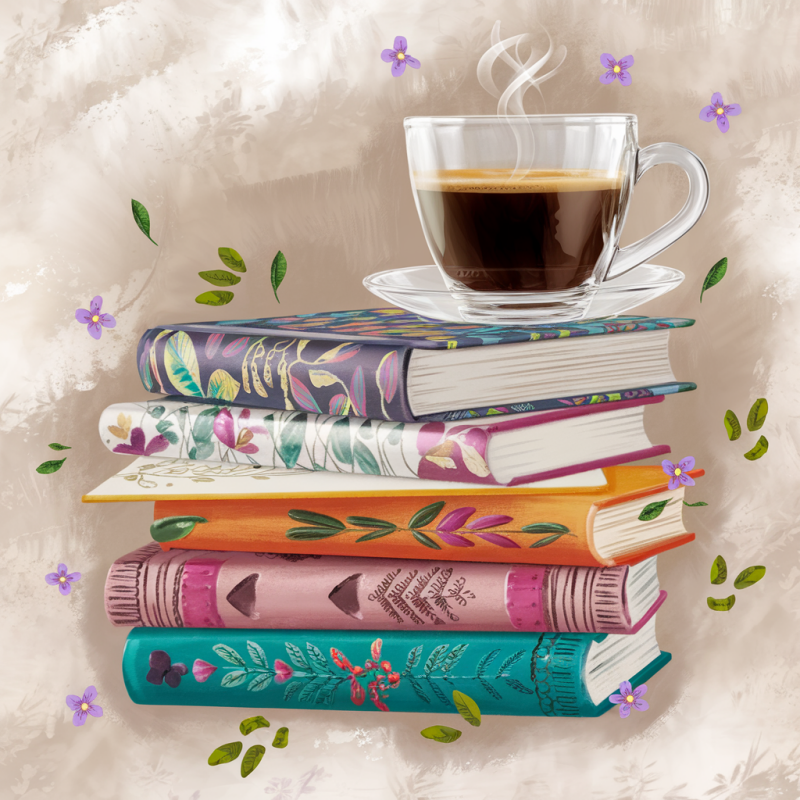 Coffee and Books Graphic T-Shirt