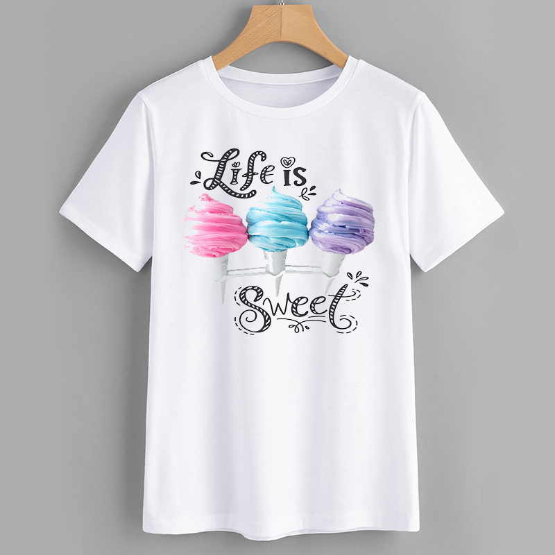 Sweet Life Ice Cream Graphic T-Shirt