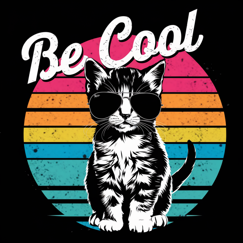 Cool Cat Graphic T-Shirt for Cat Lovers