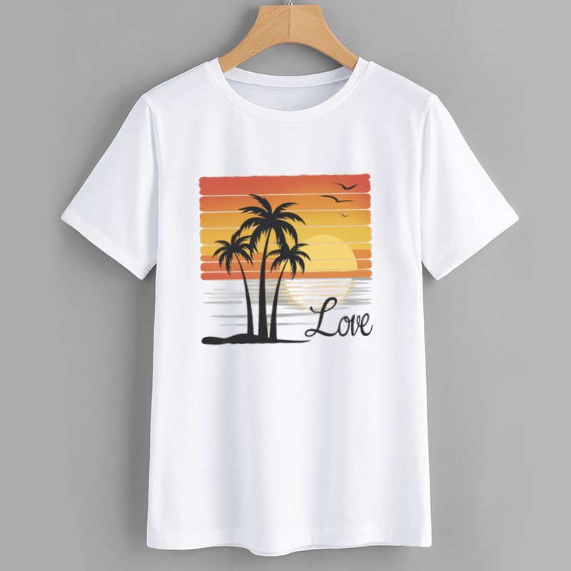 Sunset Love Palm Trees T-Shirt