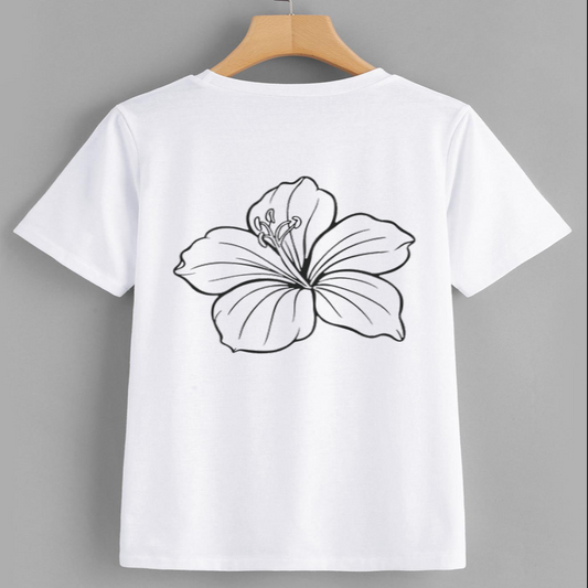 Floral Graphic White T-Shirt