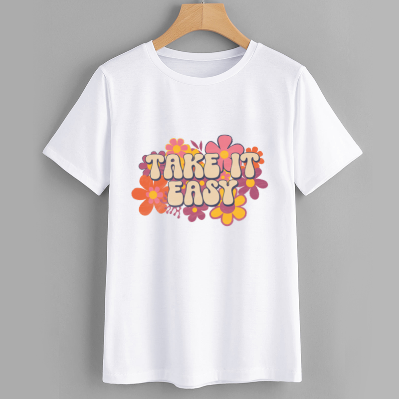 Take It Easy Floral Graphic T-Shirt