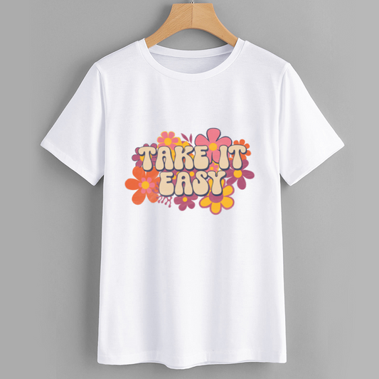 Take It Easy Floral Graphic T-Shirt