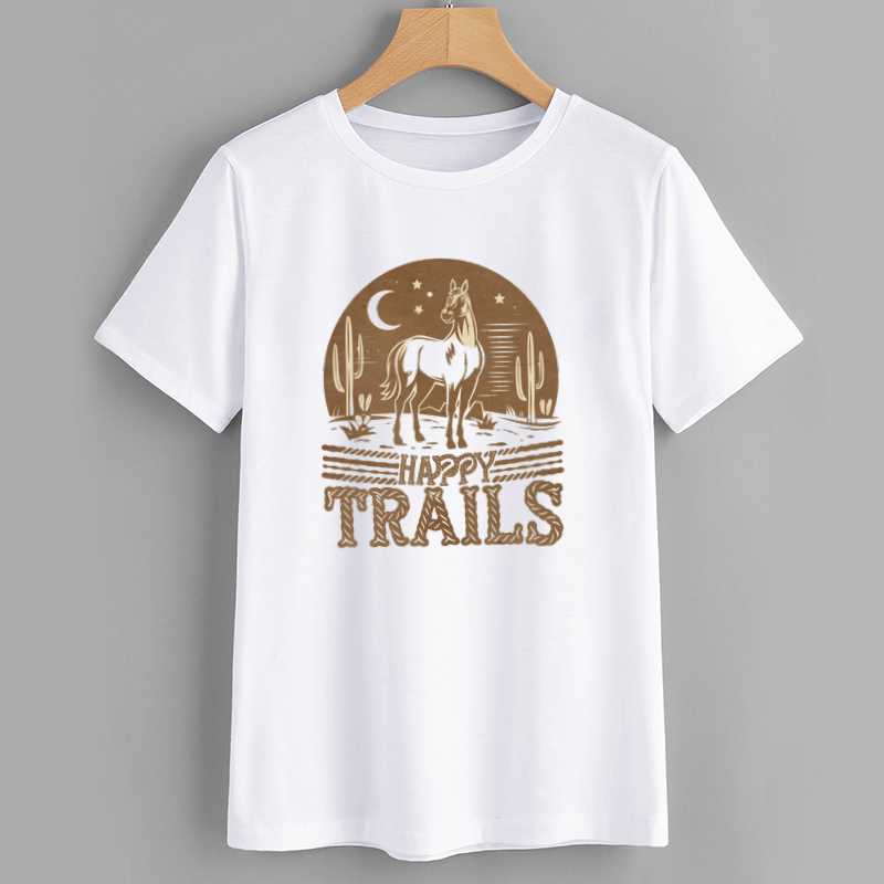 Happy Trails Horse Graphic T-Shirt