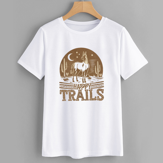 Happy Trails Horse Graphic T-Shirt